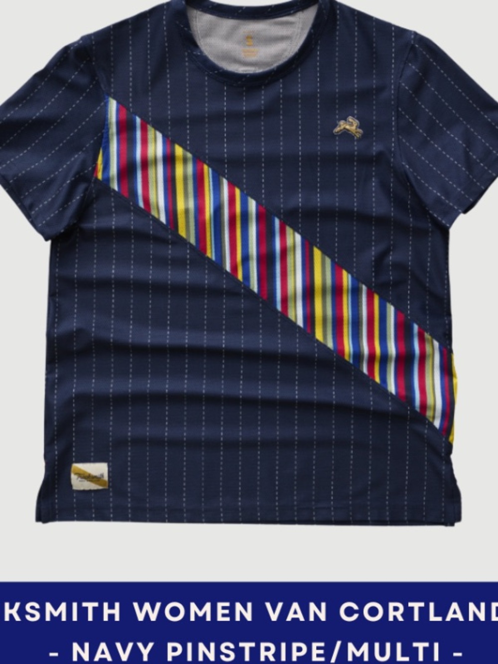 Tracksmith van cortlandt navy Pinstripe Short Sleeve